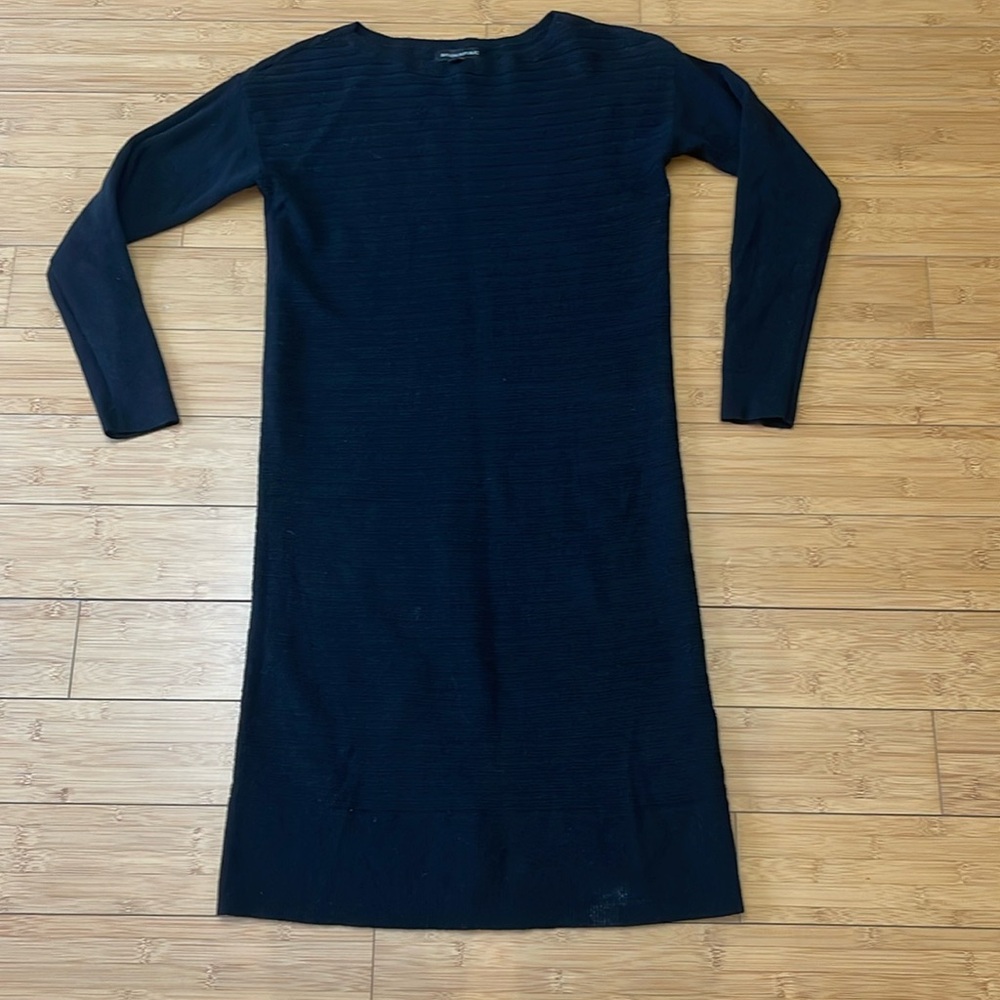 Banana Republic Black wool Sweater Dress long sleeves size S